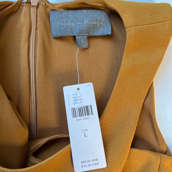 NWT Anthropologie Sunday In Brooklyn Asymmetrical Cutout Bronze Top Size Large - Picture 5 of 12